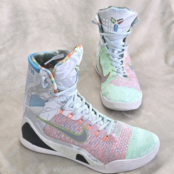 Nike Other - Nike Kobe 9 Elite What The Kobe WTK Flyknit Multicolor High Top Basketball Shoes